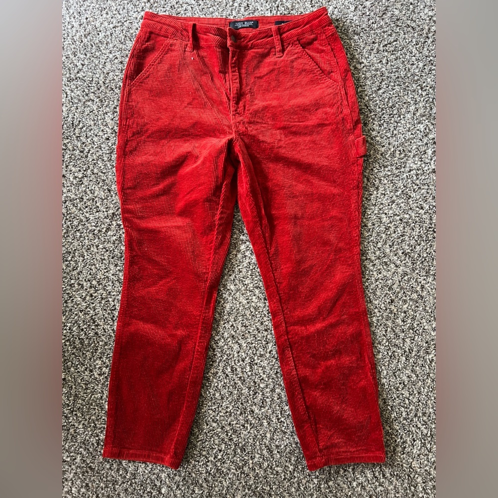 Judy Blue orange Corduroy slim fit Straight-Leg Jeans
